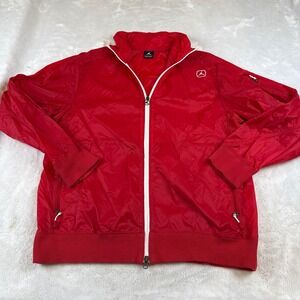 Jordan Mens Red Full Zip Windbreaker Jacket Jumpman Logo Large RN56323